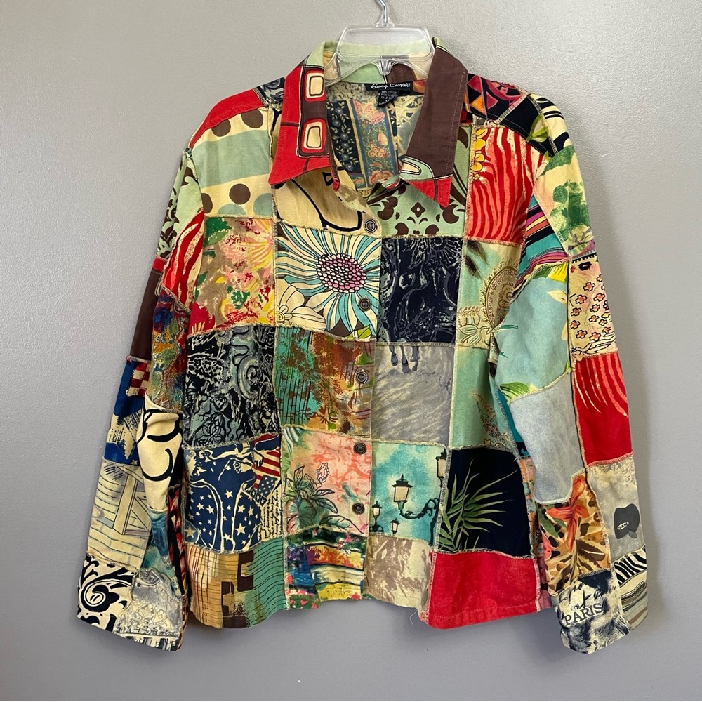 Colorful Patchwork Jean Jacket